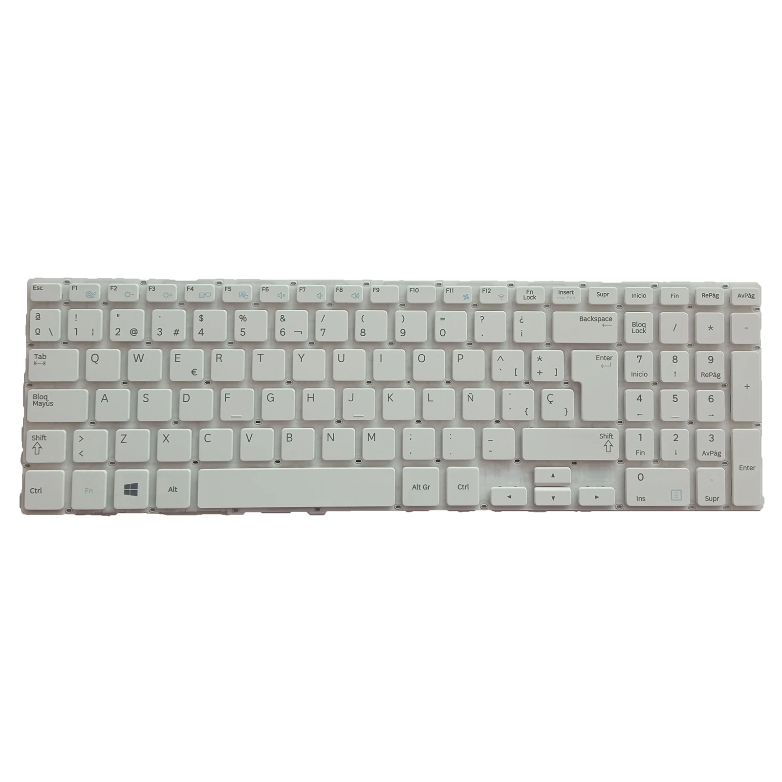 Teclado branco para Samsung, sem moldura, 370R5E, 510R5E, 450R5E, 450R5V, 470R5E, Novo