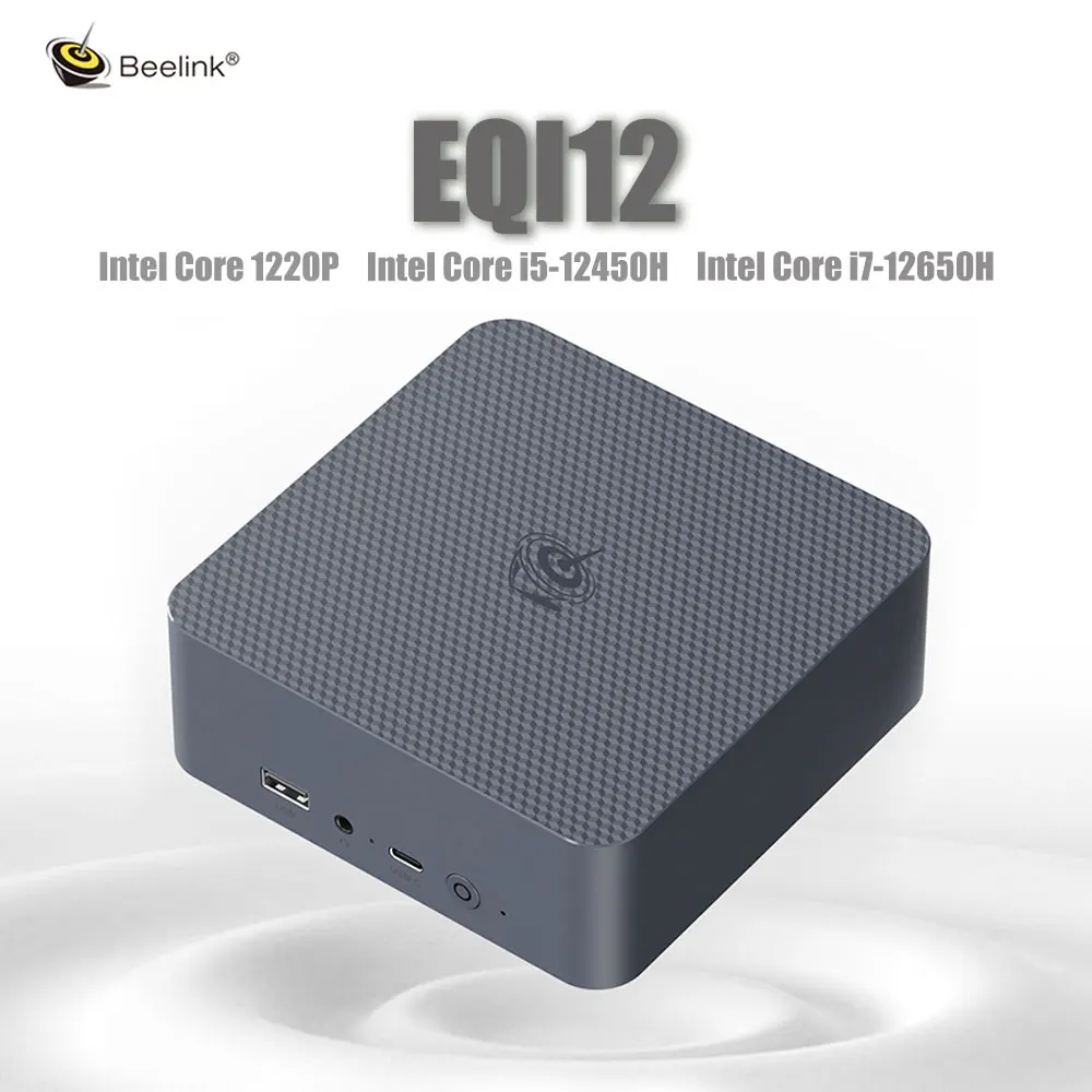 Beelink EQI12 Intel Core 1220P i5-12450H i7-12650H สำนักงานแรมคอมพิวเตอร์ขนาดเล็ก24GB DDR5 500GB 1TB SSD Wifi6 BT5.2แล็ปท็อปเกม comput