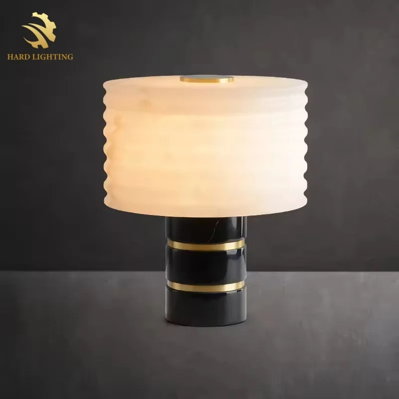 

Reading Night Light Desk Lamp Alabaster Table Lantern Modern Bedside Table Desk Hotel Home Decor Bedroom LED Table Lamps