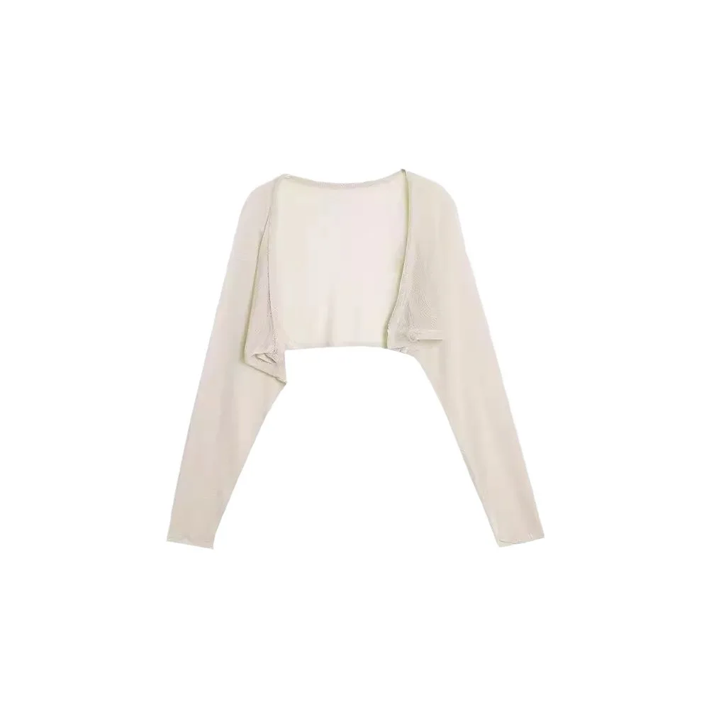 Cardigan in seta di ghiaccio da donna 2025 giacca sottile con protezione solare scialle coprire estate in chiffon da donna con gonna a bretella