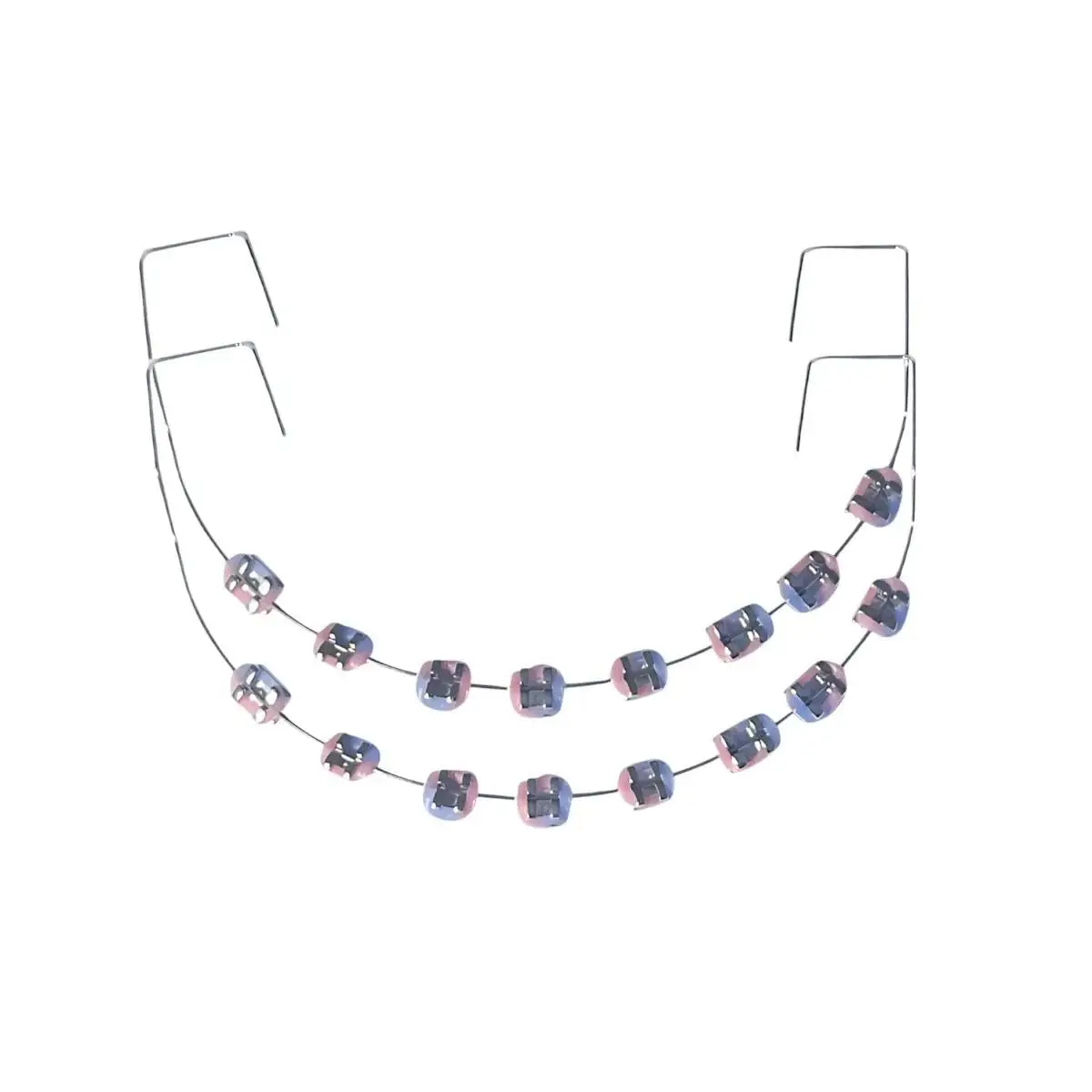 

Temporary Tooth Decoration with Metal Wires Hook, Fashion False Fake Metal Brackets Clip(1 Pack Black）