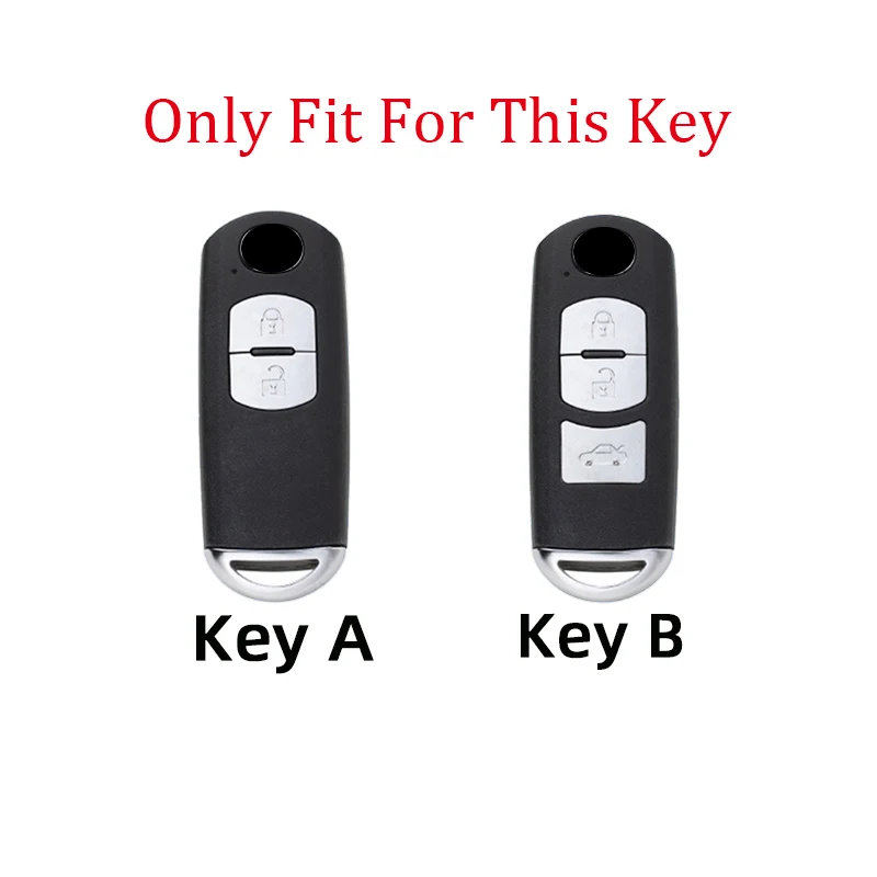 New Leather Car Key Case Full Cover Shell For Mazda 2 3 6 Axela Atenza CX-5 CX5 CX-7 CX-9 2014 2015 2016 2/3button