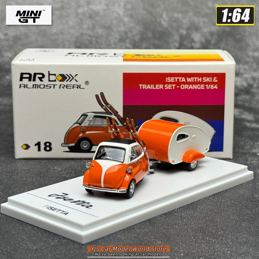 AR BOX 1/64 lsetta with Ski & Trailer set  diecast model car model stcollection
