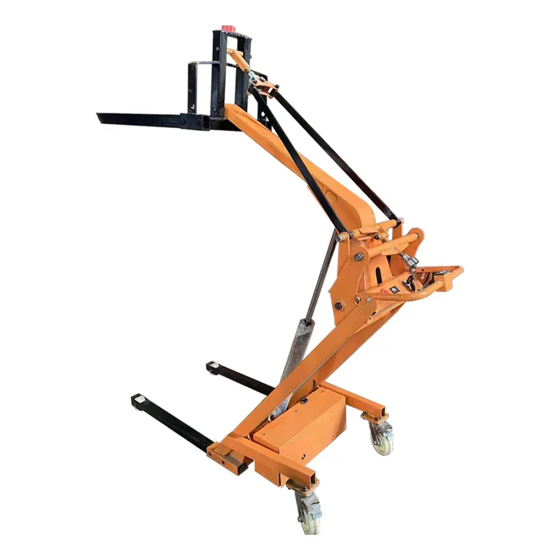 

Crank arm forklift Portable electric truck Multifunctional folding arm loading and unloading truck