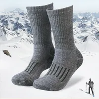 Hiking Socks Merino Wool Socks for Men Women 80% Merino Wool Ski Winter Thick Thermal Crew Socks Men Walk Warm Anti-Odor