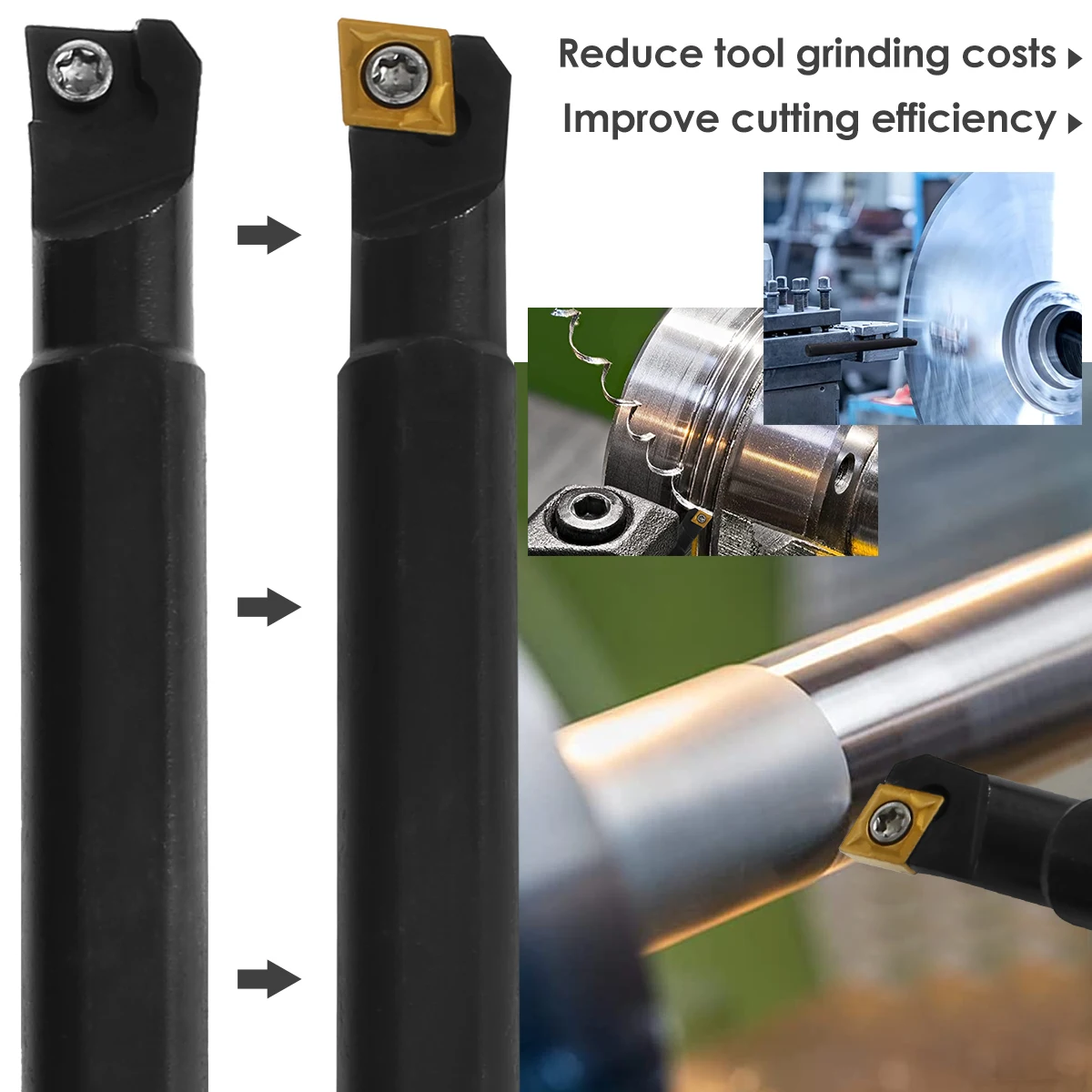 S06K/S07K/S08K/s10K-SCLCR06 portautensili per barra di alesatura per tornio taglio ad alta efficienza con 10 lame in lega e 4 chiavi