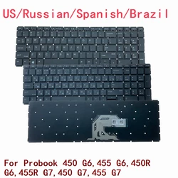 New US Russian Spanish Brazil Laptop Backlit Keyboard For HP Probook 450 G6,455 G6,450R G6,455R G7,450 G7,455 G7 2B-BBU29Q100