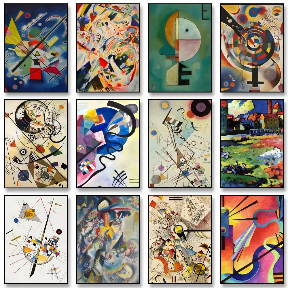 Wassily Kandinsky pure Poster Self-adhesive Decal Living Room Bedroom Party Bar Decor Moisture-proof Fade-resistant