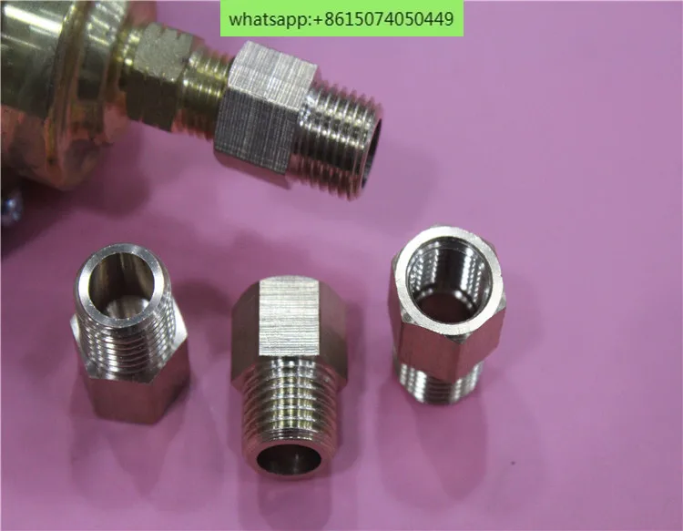 20pcs Copper material pressure switch conversion joint 7/16 to 1/4 conversion joint pressure switch joint 7/16 to 2 minutes