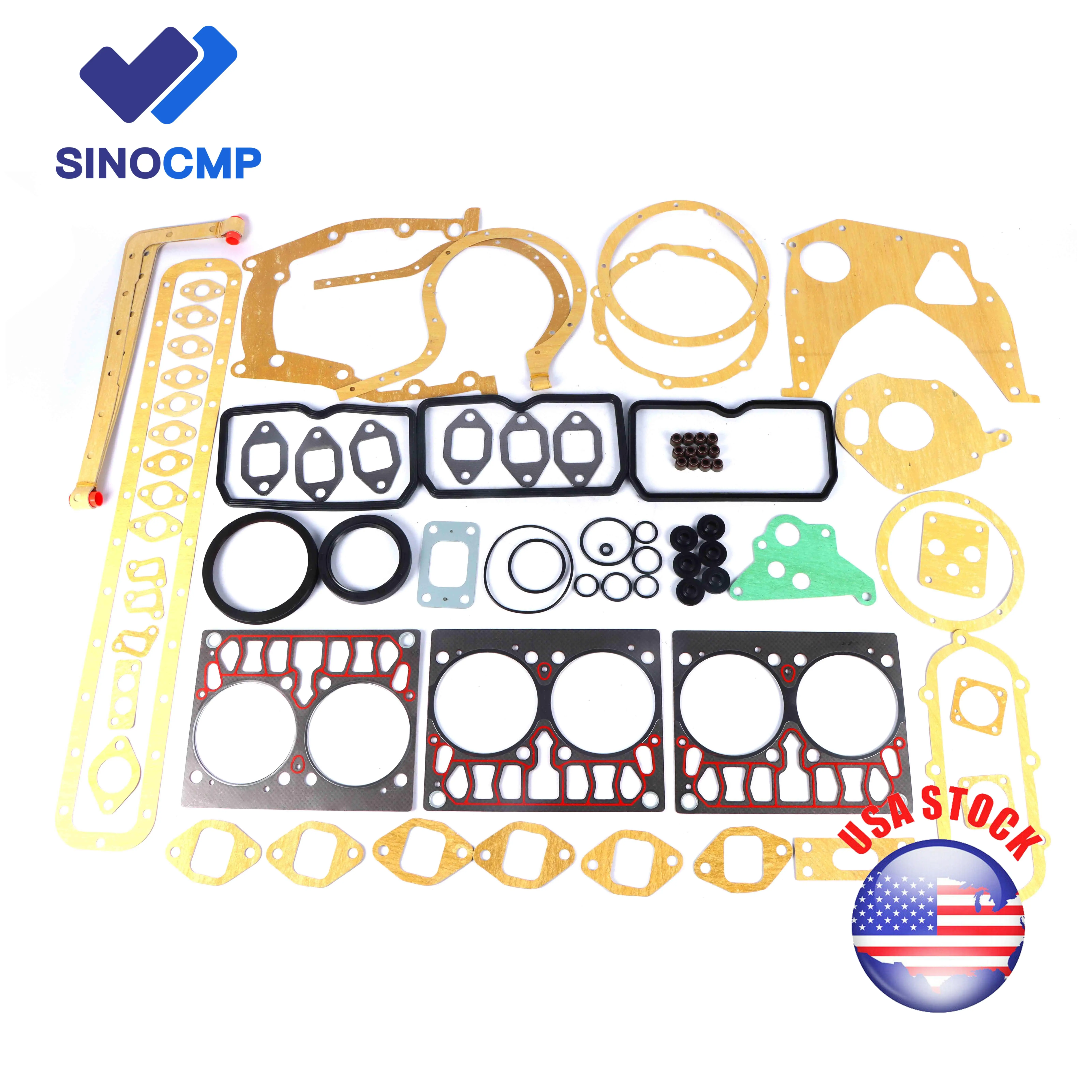 

SINOCMP Overhaul Gasket Kit for Daewoo D1146 D1146N D1146T Engine for Doosan DH220-3 DH300-5 Solar 220LC Excavator