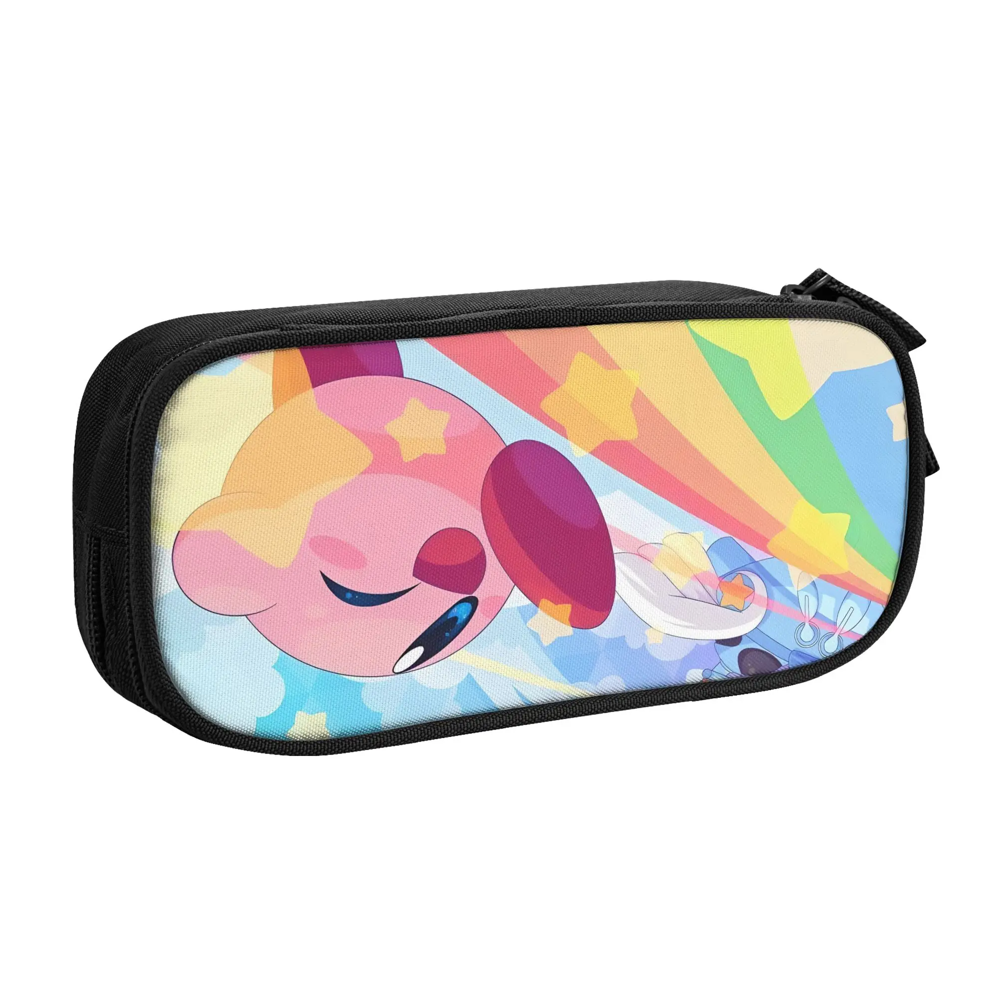 Estuche de Lápices Personalizado con Diseño de Kirby Coreano, para Niños y Niñas, Estuche de Gran Capacidad con Muñeco de Dibujos Animados Kawaii, Caja de Papelería