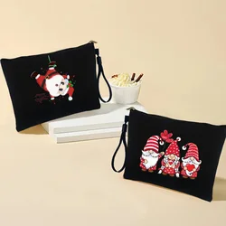 Santa Claus New-Year Gifts for Her Cartoon Cute Christmas Cosmetic Pouchs for Women Travel Eco Pouch Makeup Storage Coin Purse