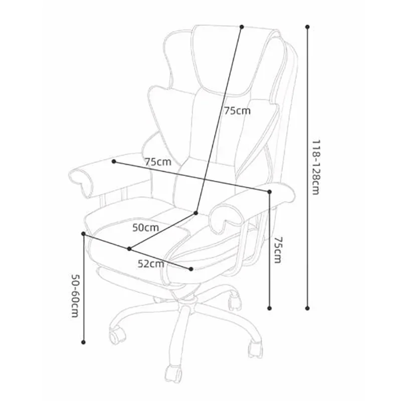 Nordic Luxury Office Chair Comfortable Ergonomic Relax Modern Gaming Chair Stretch Comfy Chaise De Jeux Gaming Furniture