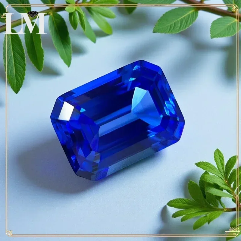 

Emeralds Cut Lab Grown Cobalt Spinel VVS1 Loose Gemstone For DIY Charms Jewelry Making Selectable ficate