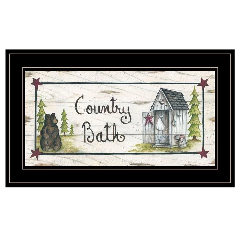 

Country Bath Framed Print Black Frame Ready to Hang