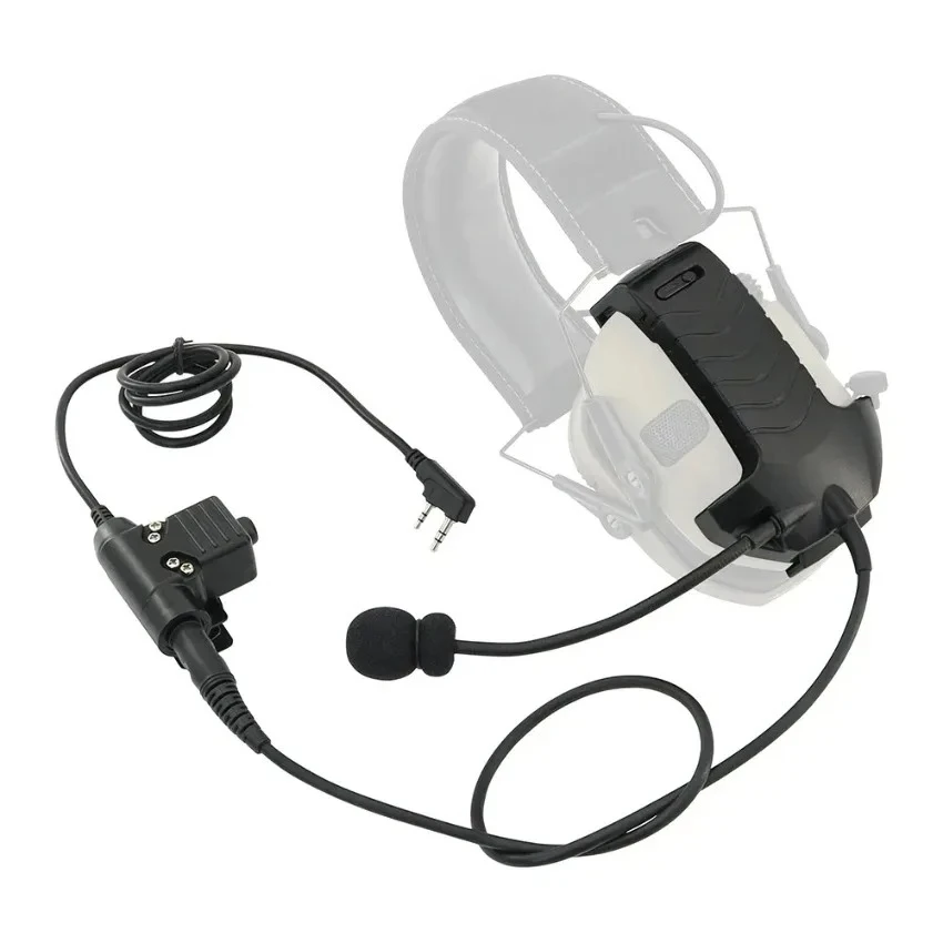 Taktischer Gehörschutz-Headset-Adapter, kompatibel mit dem elektronischen Ohrenschützer WalkerRazor. Inklusive Mikrofon-Kit und U94PTT