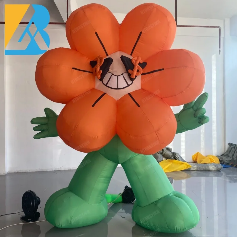 Personalized Eye Catching Inflatables Giant Blow up Flower Mascot for New Year Stage Decoration Toys