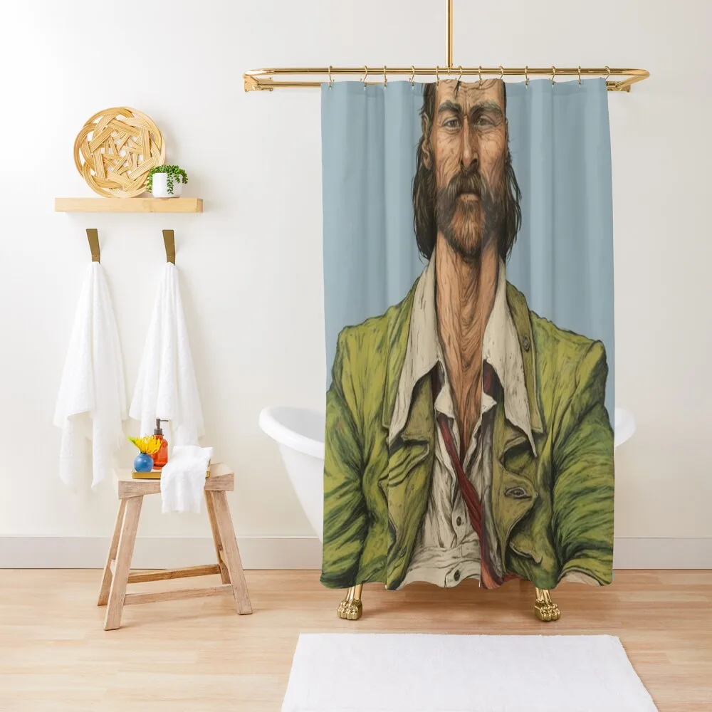 

Disco Elysium - Harry Dubois Artwork Shower Curtain Elegant Bathroom Waterproof Shower Curtain