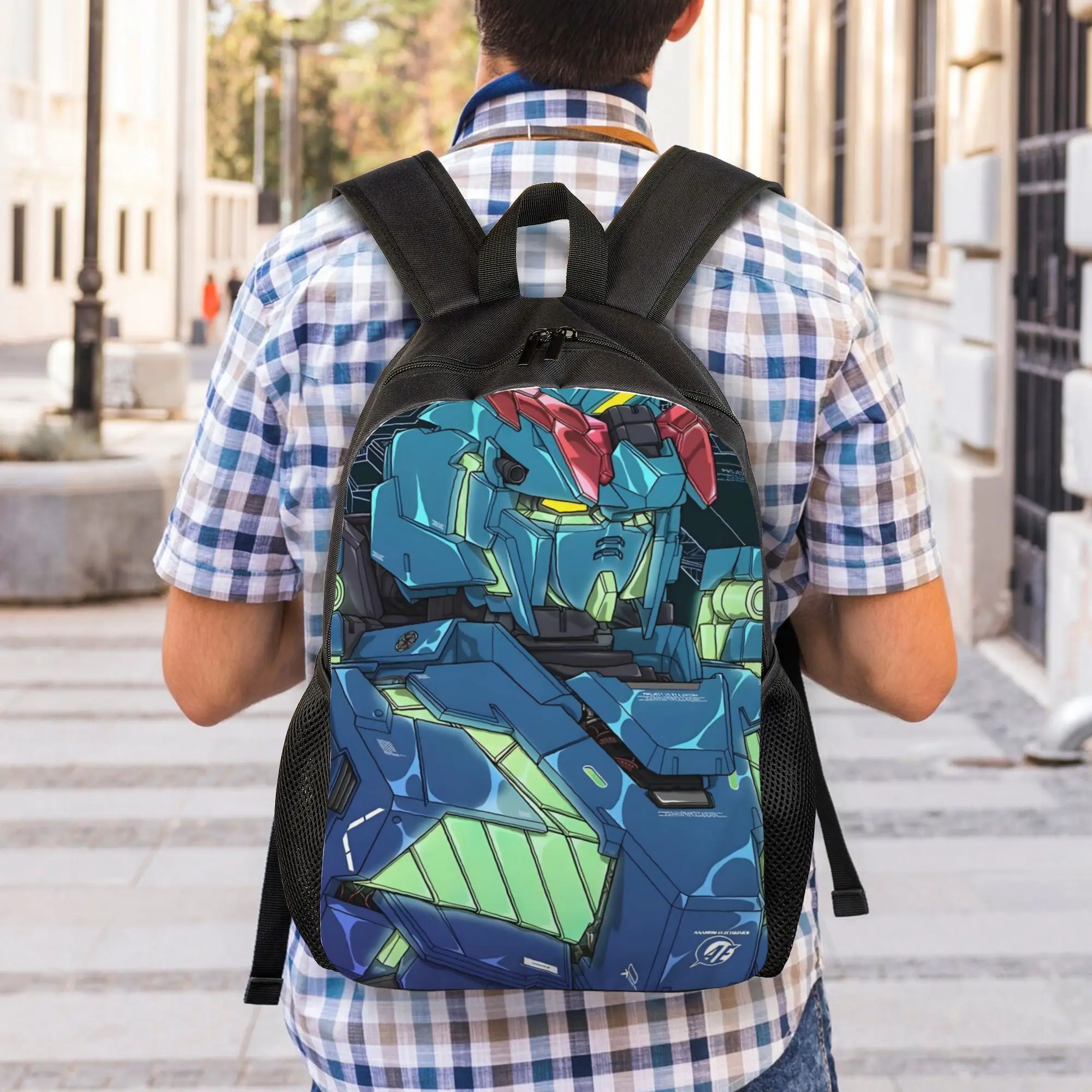 

Back to school season Gundam 20 Rucksack BANDAI Female Solid Backpack