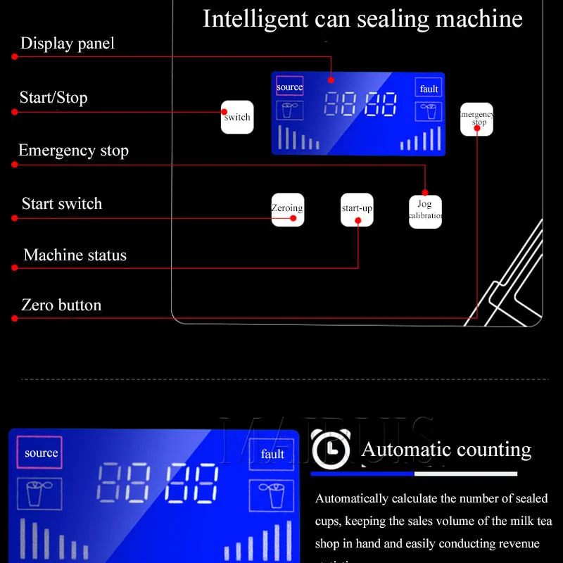 New Technology Full Automatic Intelligent Can Sealing Machine Non Rotary Plastic PET Tin Jar Beer Cans Seamer