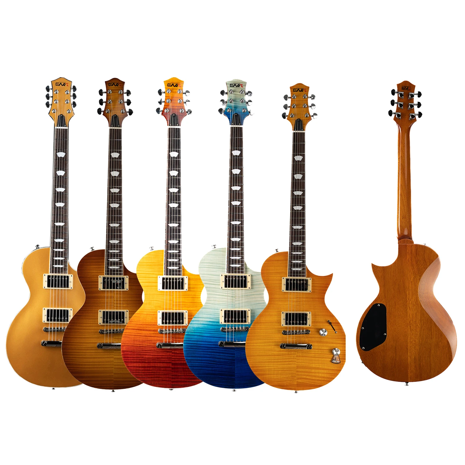 Eart Guitars EGLP-620 Flame Maple Top Locking Tuners Coil Split