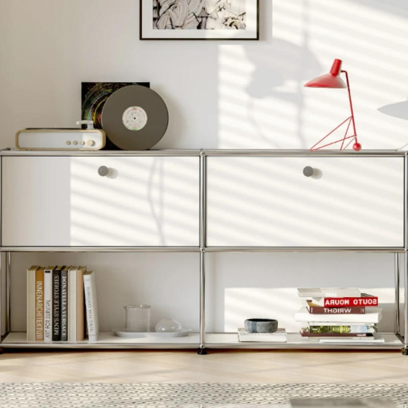 

Nordic ins style modular combination cabinet Homestay Internet celebrity creative locker modern simple cream style dining side