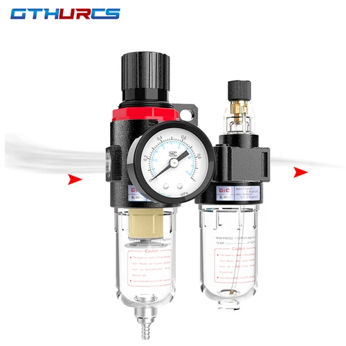 Imagen 2 del producto Compresor de procesador de fuente de aire AFC2000 1/4, filtro de aire, separador de agua y aceite, regulador reductor de presión, filtro de trampa Vavle AFC-2000