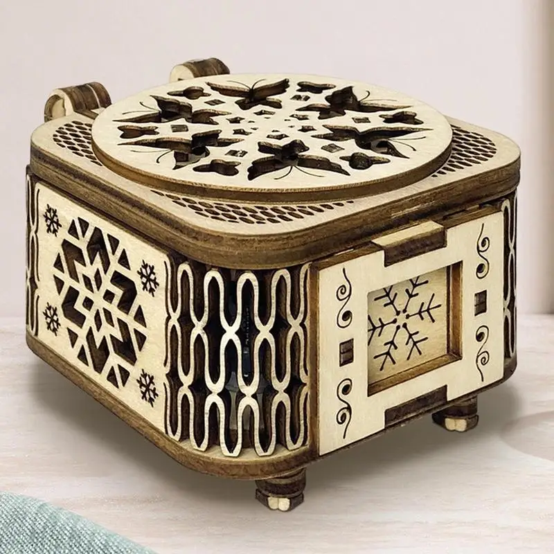 Hands Craft Building Kits Wooden Puzzle Music Box Design Kids Puzzle With Secret Storage Compartment Assembly Puzzles For