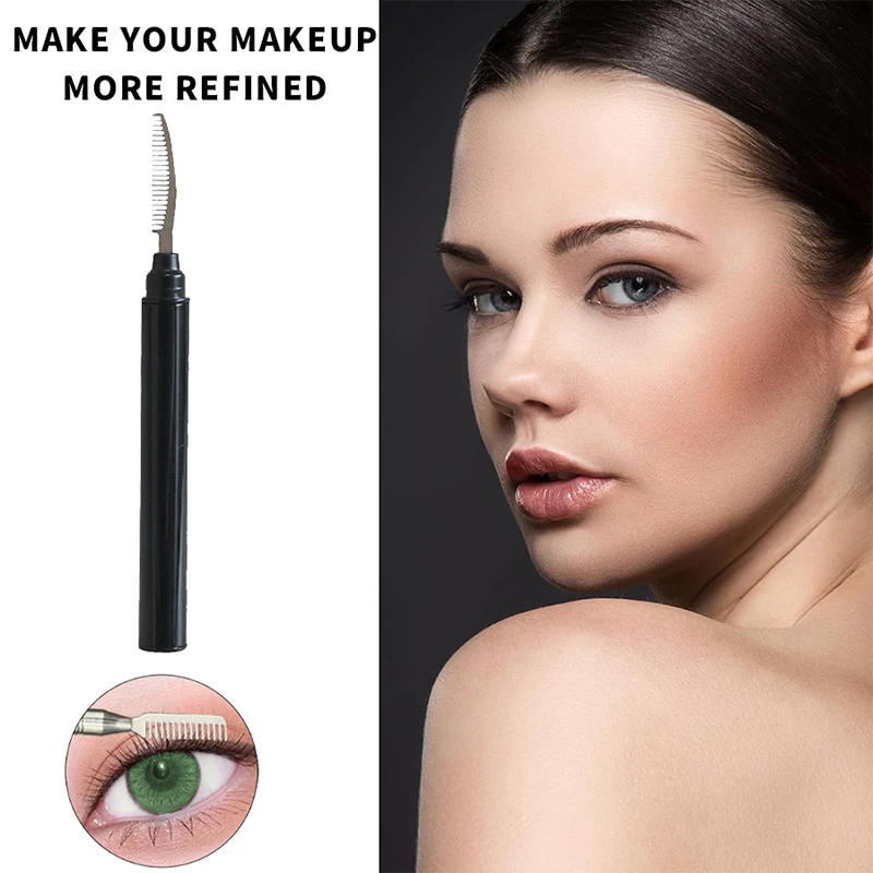 【Schwarzer Wimpernkamm mit Abdeckung, Wimperntrennkamm, Augenlifting-Bürste, Metallbürste, Mini-Augenbrauenkamm, Beauty-Make-up-Tool】