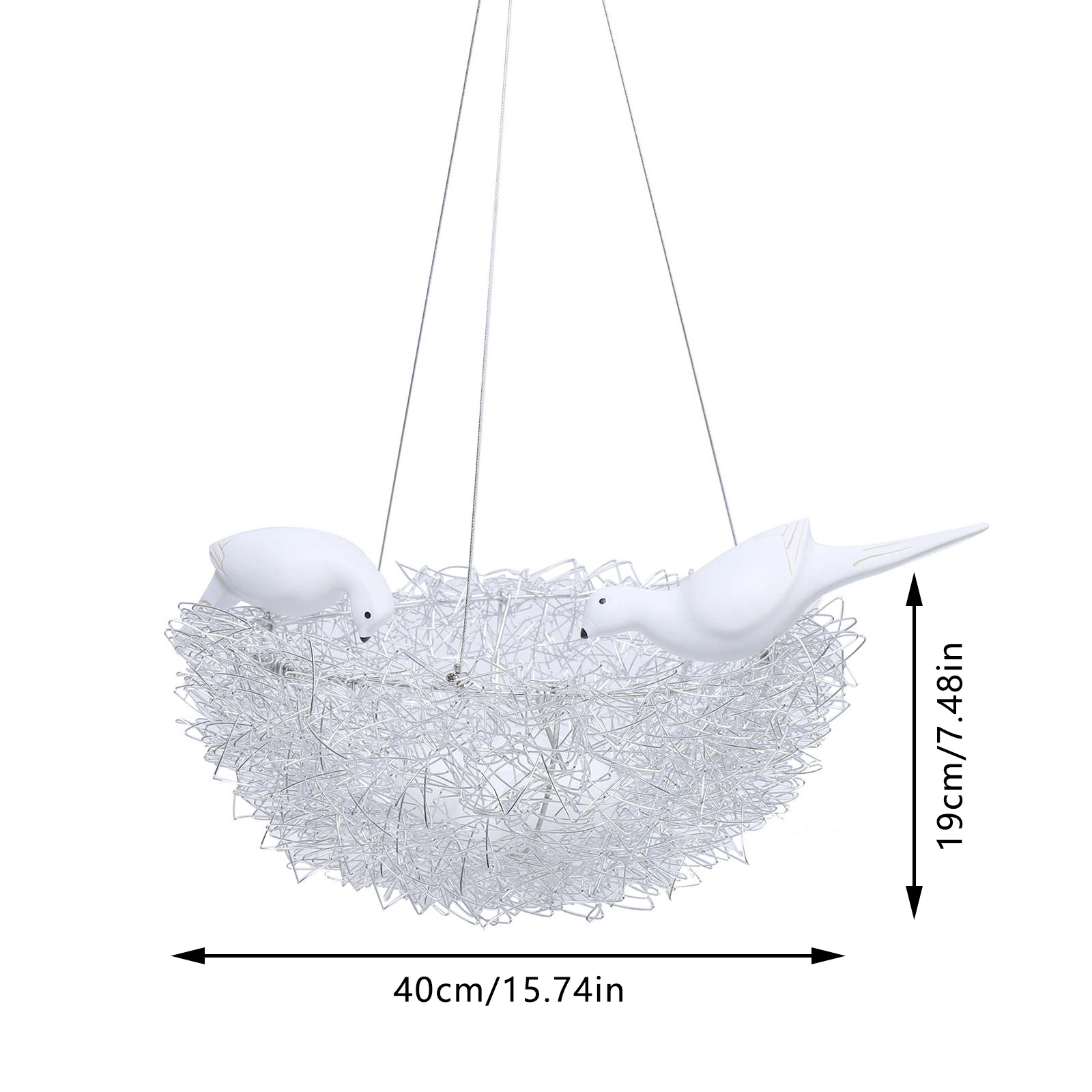 5 Light Woven Nest Chandelier Light Contemporary Metal Pendant Lamp with Bird Accents Creative LED Hanging Ceiling Light Fixtur