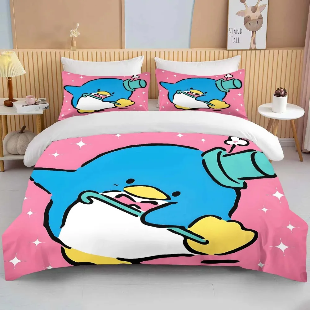 

17 Styles Sanrio Tuxedo Sam Bedding Set Cartoon Penguin Duvet Cover King Size US Twin Pillowcase Boys Girls Children Adults King