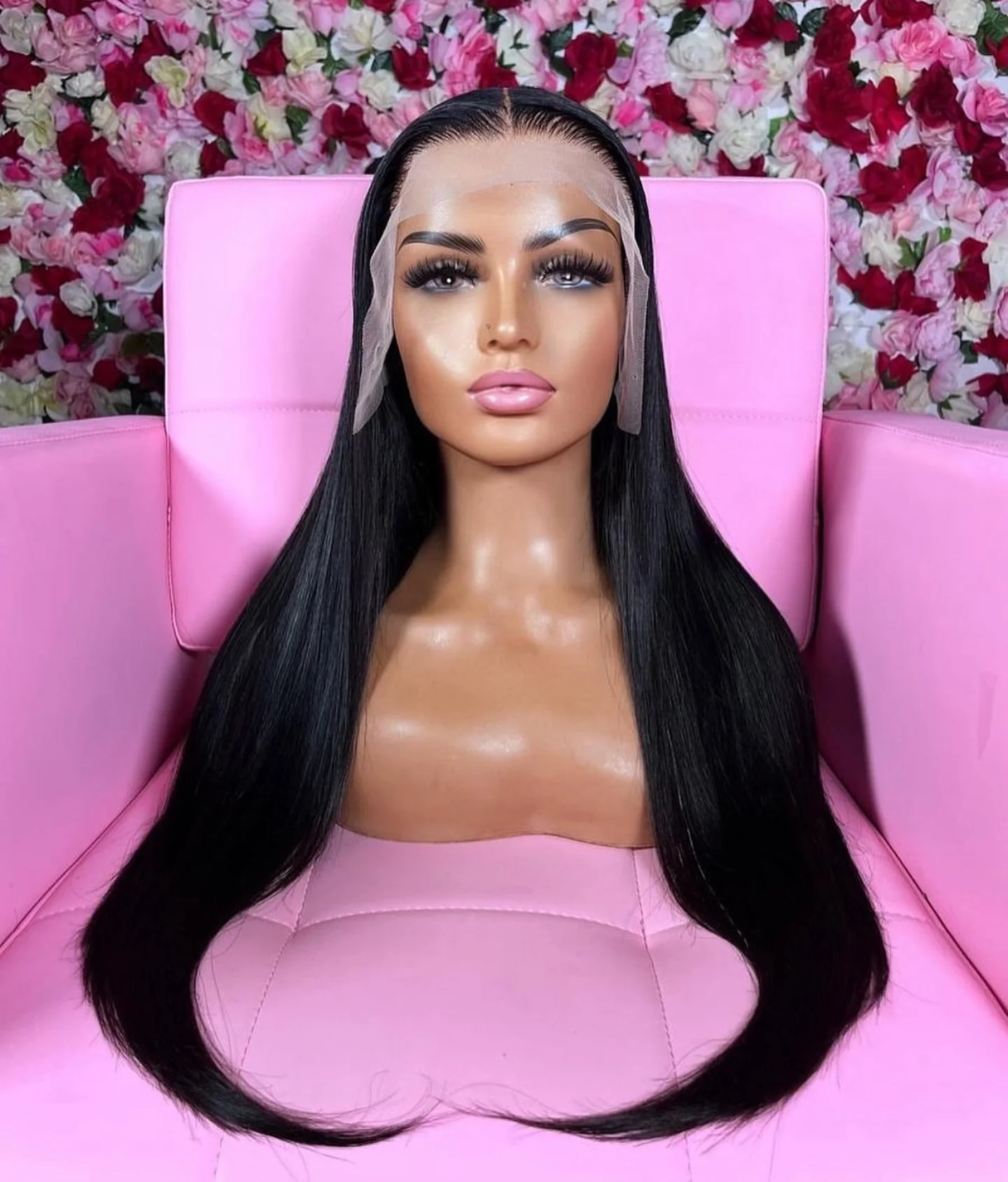 

Парик из натуральных бразильских волос, 220% плотность, 46-40 дюймов, прямые как кость, с прозрачной HD-основой 13x6/13x4, для женщин