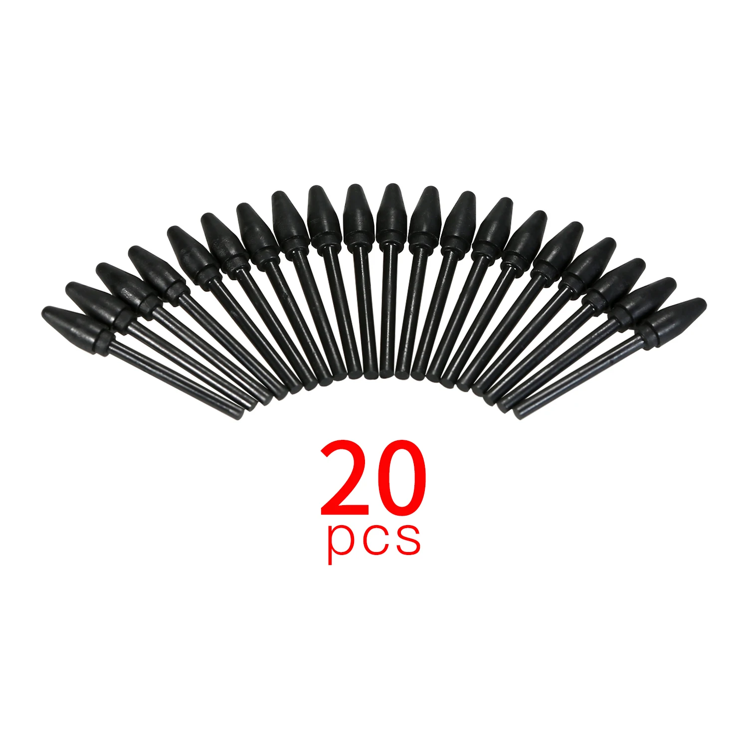 20pcs Replacement Nibs Pen Tips for Bosto 16HD Compatible with All BOSTO Graphic Monitor Drawing Tablet Stylus Black