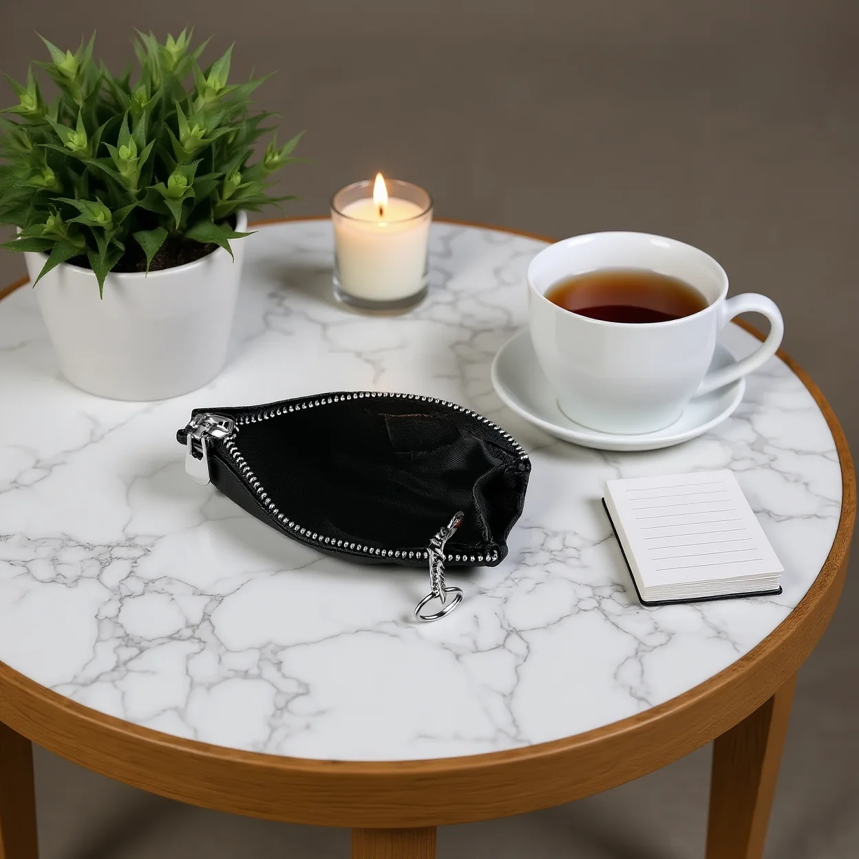 Key Ring Coin Pouch  Colorblock Coin Purse Women'S Coin Purse Lightweight For Commuting Bag Accessory Cards