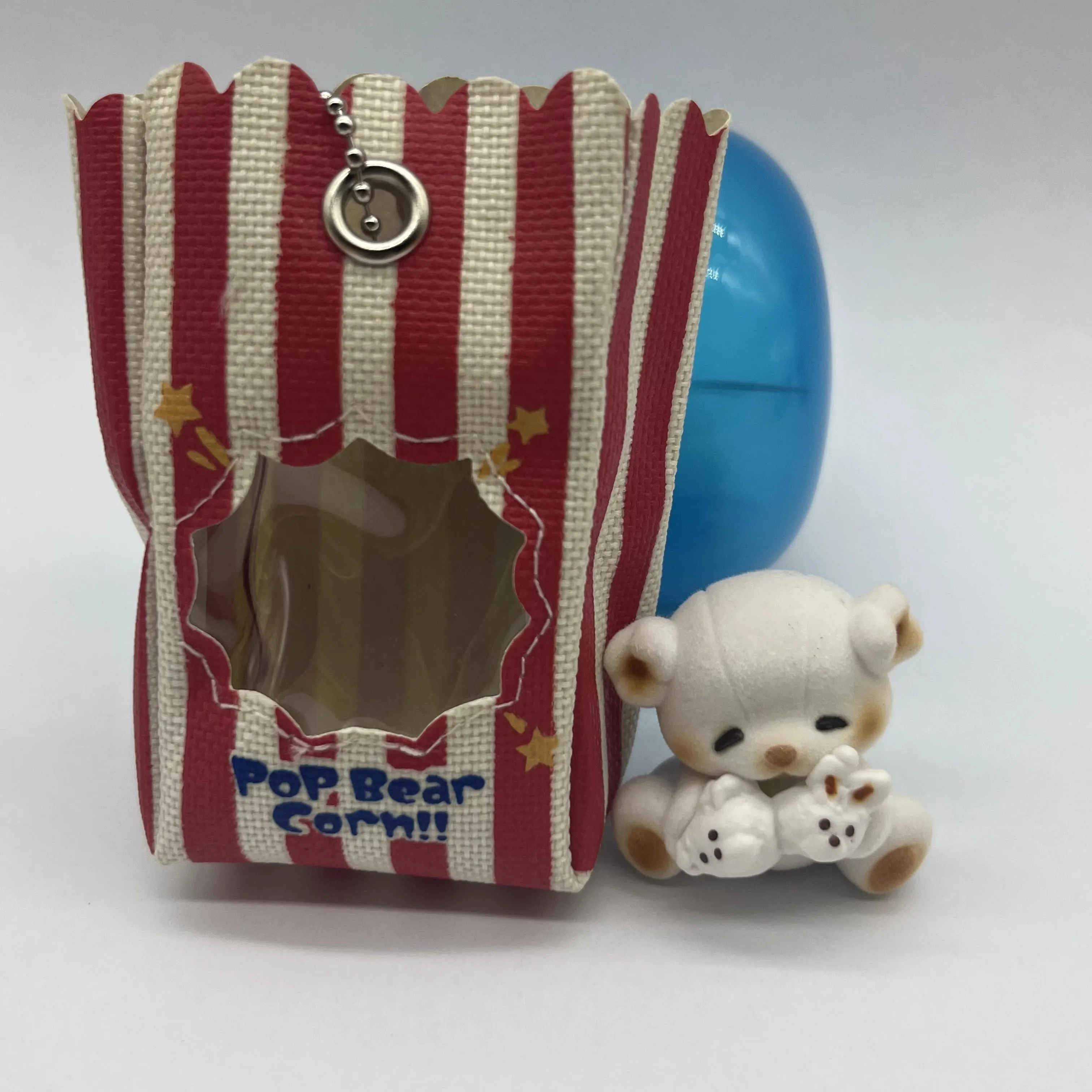 Popcorn shape small animal bag bear rabbit cute pendant twist egg