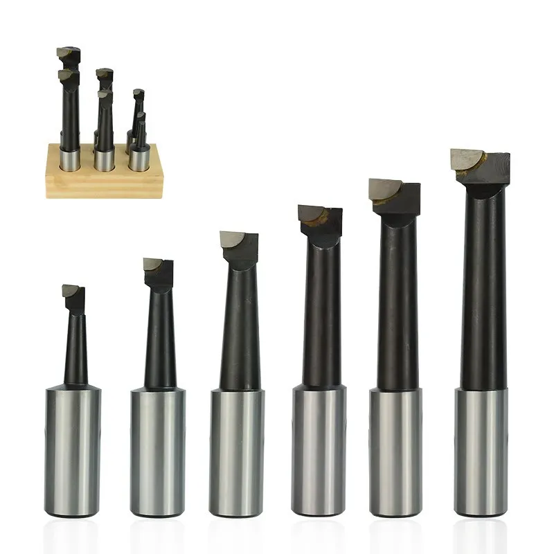 Hard Alloy Shank Carbide Tipped Bars Set 6pcs Boring Bar Set 25mm Shank Boring Head For Lathe Milling Durable