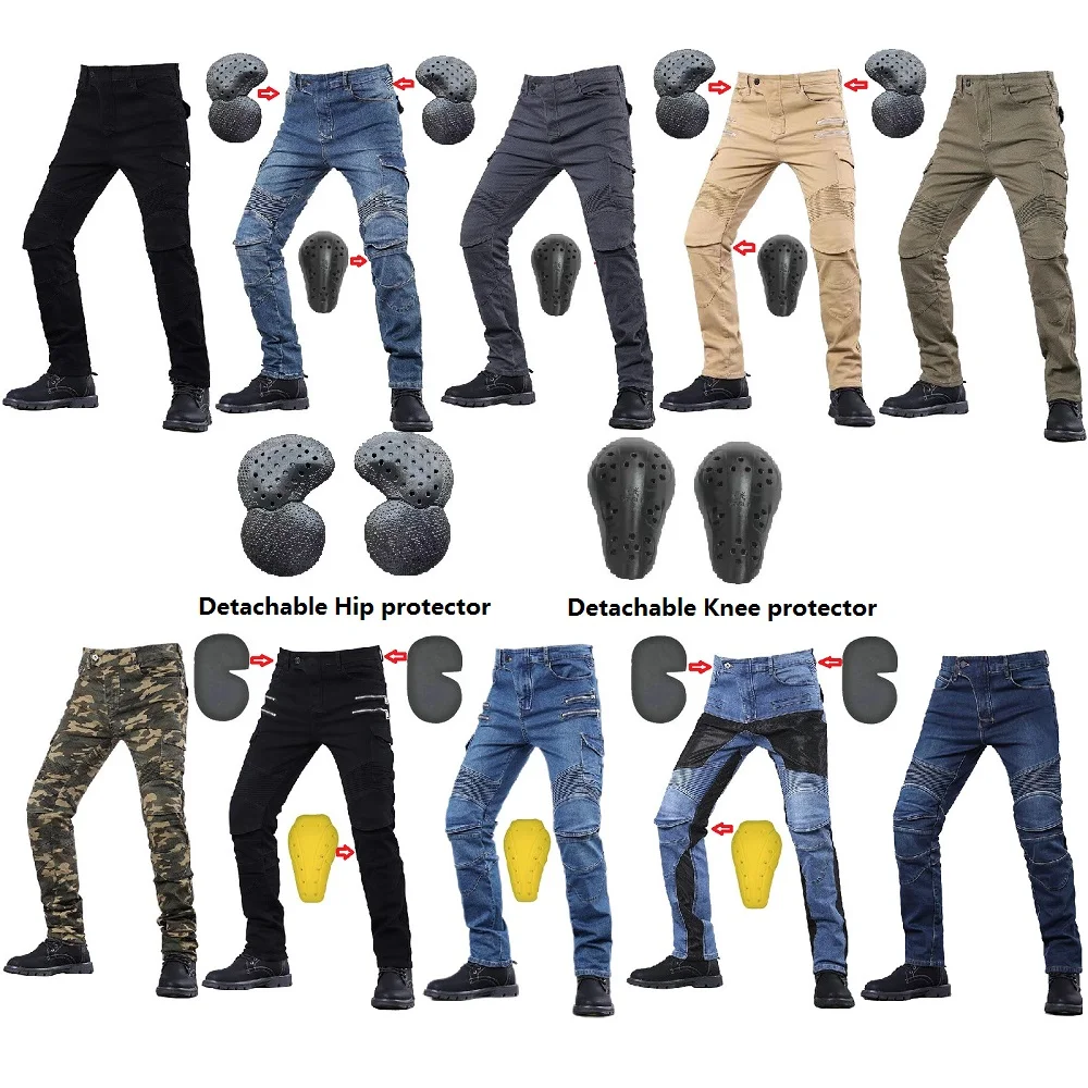 

Outdoor Motorcycle Jeans Men Motorcycle Pants With Protect Gear Four Seasons Jean Trousers Motocross Pants Moto Pants