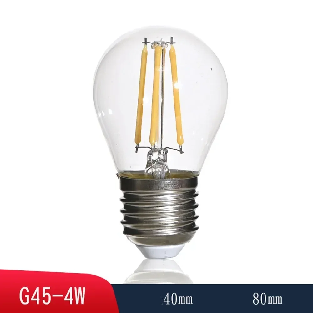 Lampadina LED 180-240V 1PCS 1X 2700K 2W/4W/6W Trasparente E27 G45 Luce Nostalgia Retro Trasparente Bianco Caldo di Alta Qualità