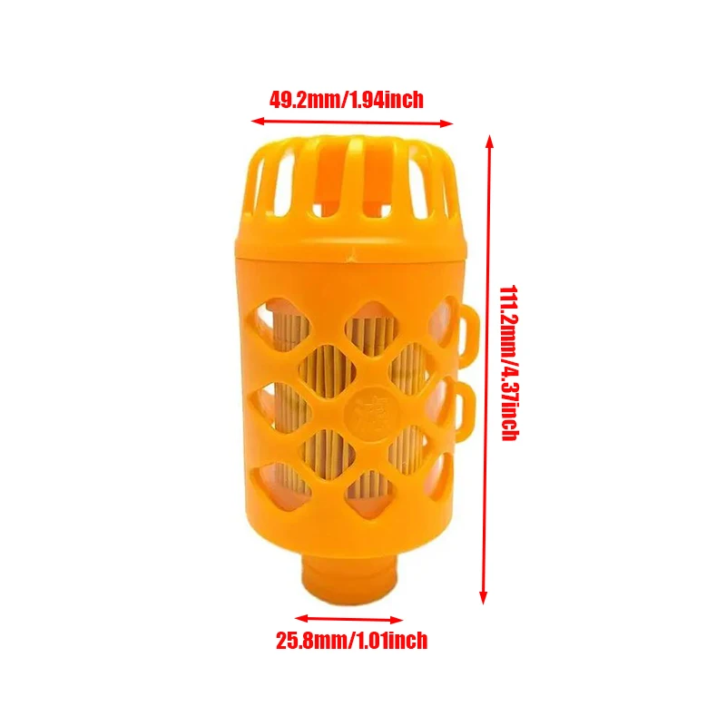 Silenciador de filtro de admisión de calentador de estacionamiento diésel de aire de 25mm + Tubo de conducto de admisión, longitud de estiramiento de 60cm + 2x abrazadera de manguera para coche, camión, furgoneta