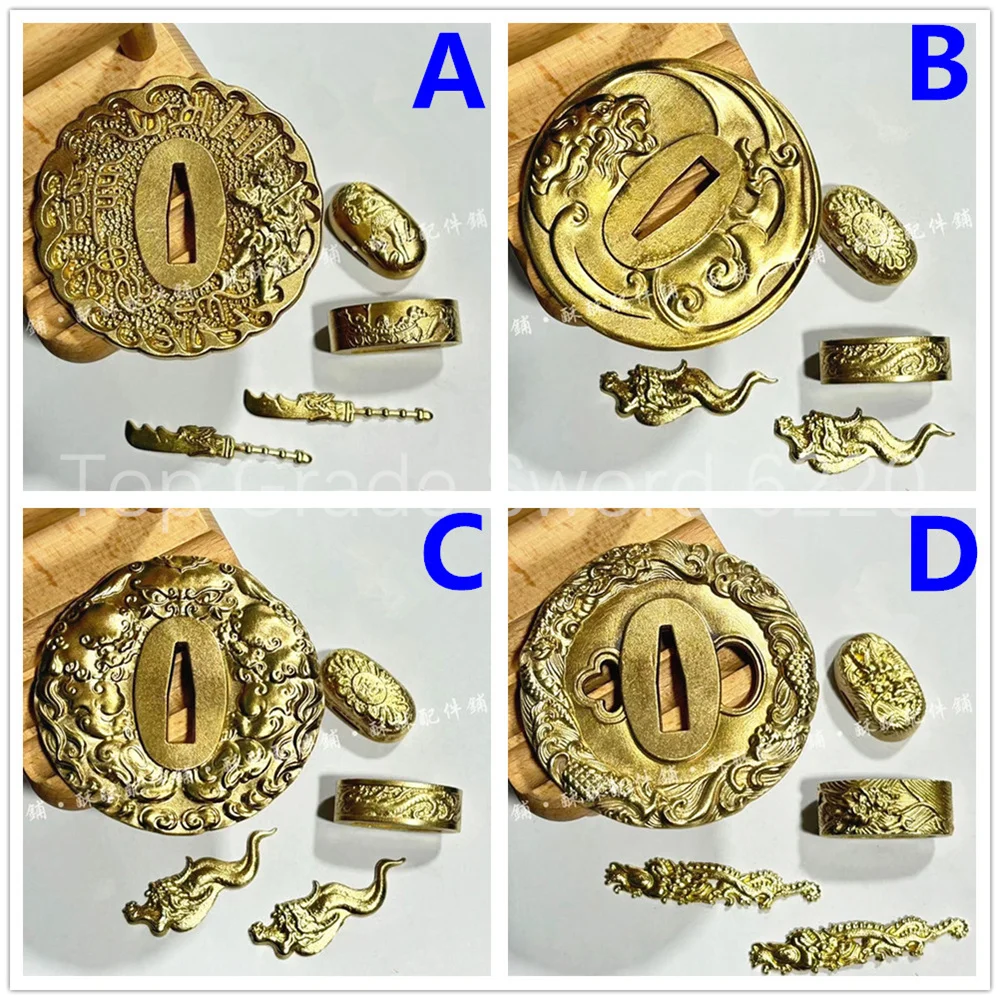 Brand New Tsuba Handguard Guard Fuchi Kashira Menuki Copper Brass Material For Japan Real Japanese Samurai Katana Sword Fittings