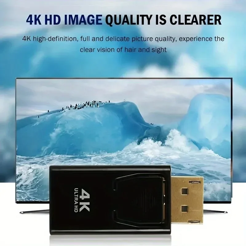 4K DP DisplayPort to HDMI-compatible Adapter Converter Display Port DP to HDMI-compatible HDTV Adapter Video Audio PC Laptop