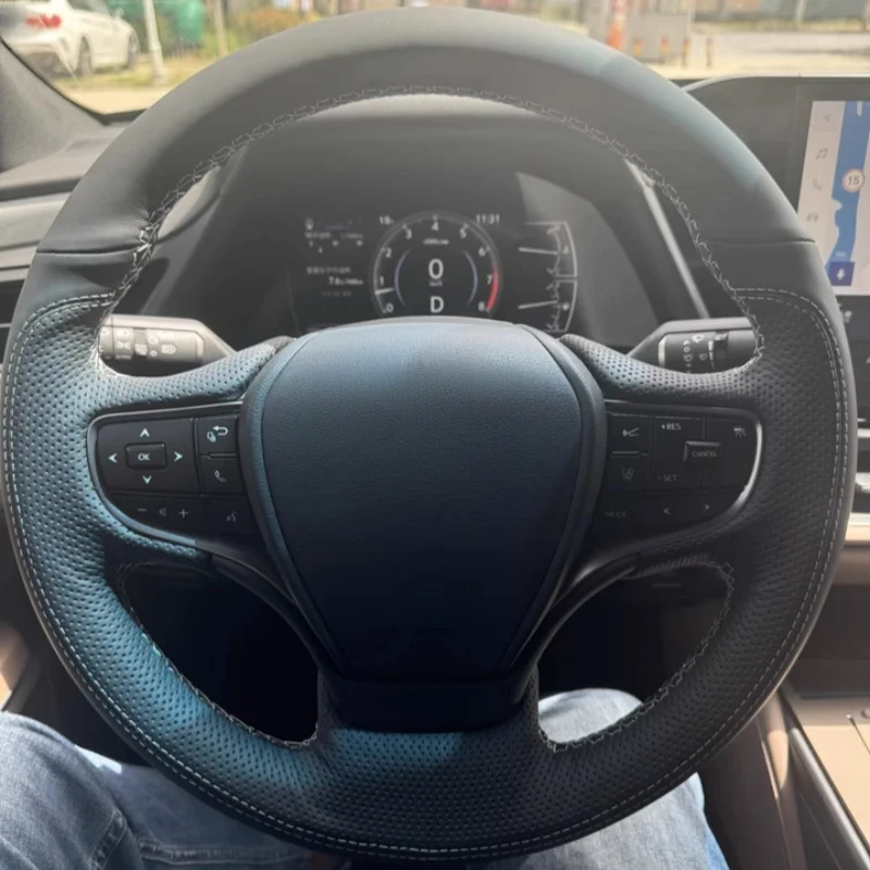 

Braid Car Steering Wheel Cover Wrap Hand Sewing Genuine Leather For Lexus ES ES200 ES300 NX NX350 UX UX260h RX RX Car Accessorie