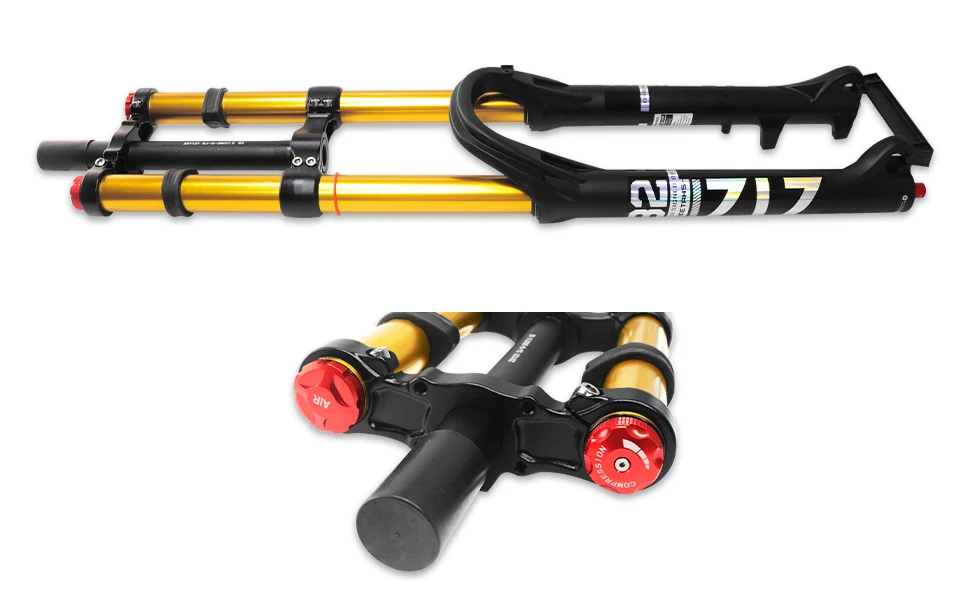 ZTZ Fahrrad-Federgabel 26/27,5/2 Zoll für Sport-Mountainbikes DH Luft-Doppelschulter-Downhill-Ersatzteile – Detail 5