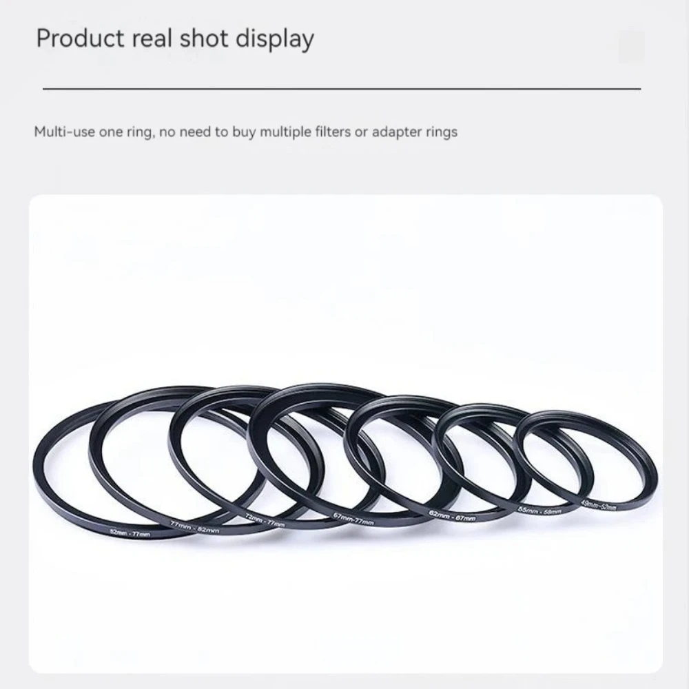 37-82mm 82-37mm camera adapter step up ring Adapter Ring 9pcs 18pcs Set for All DSLR Camera Lens Mount Set Kit