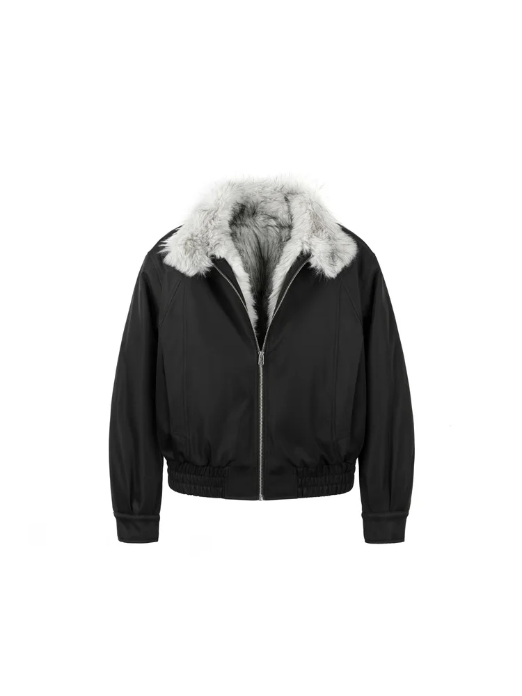 

American Sle Wolf Fur Tee-Proof ort Wide Mountain Eagle Cotton Jaet Men Women Winter Loose Fce Thi Warm Cot...