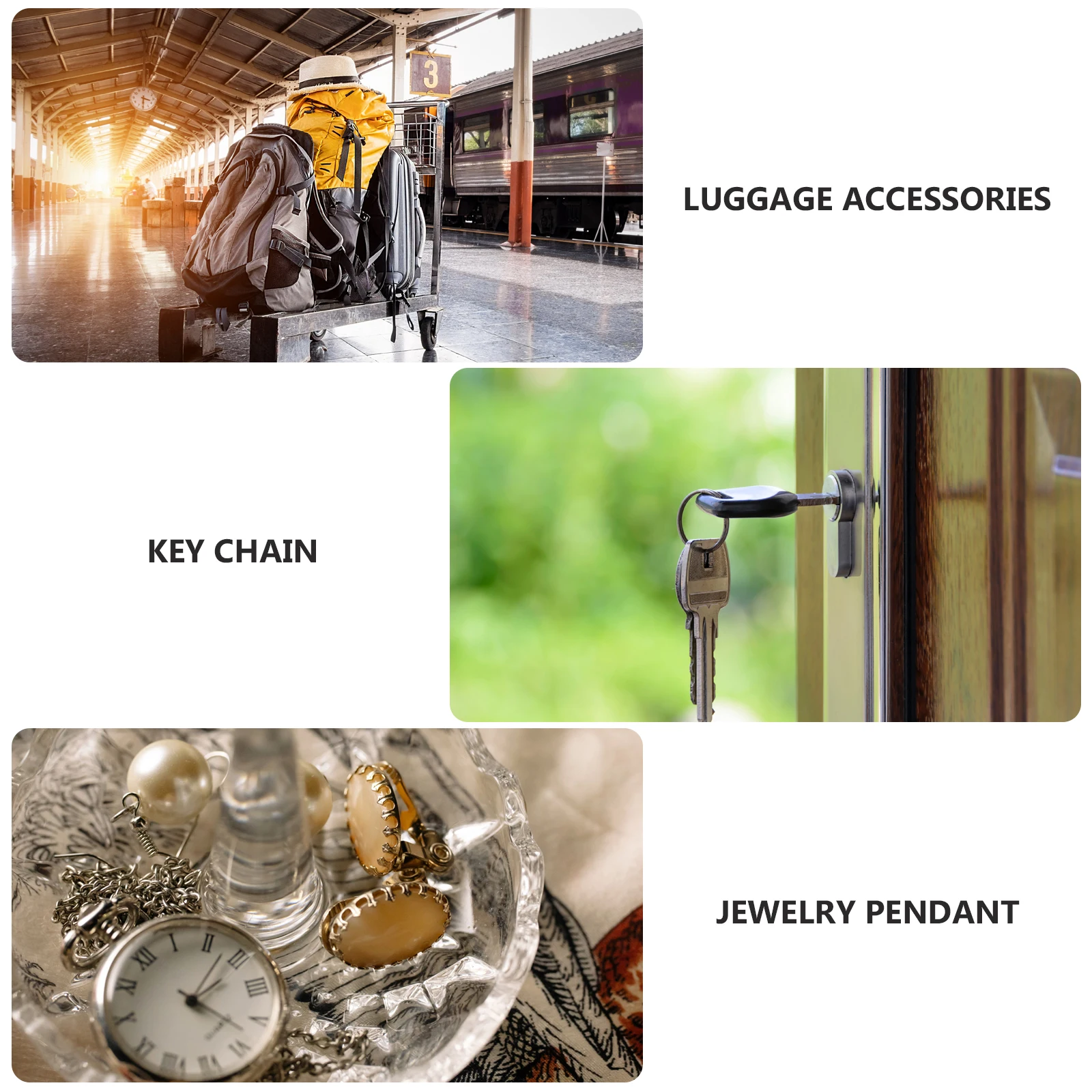 

10pcs Alloy Keychains Unique Design Handbag Men Women Durable Lightweight Swivel Clasp Key Ring Snap Hook Accessories Diy Car