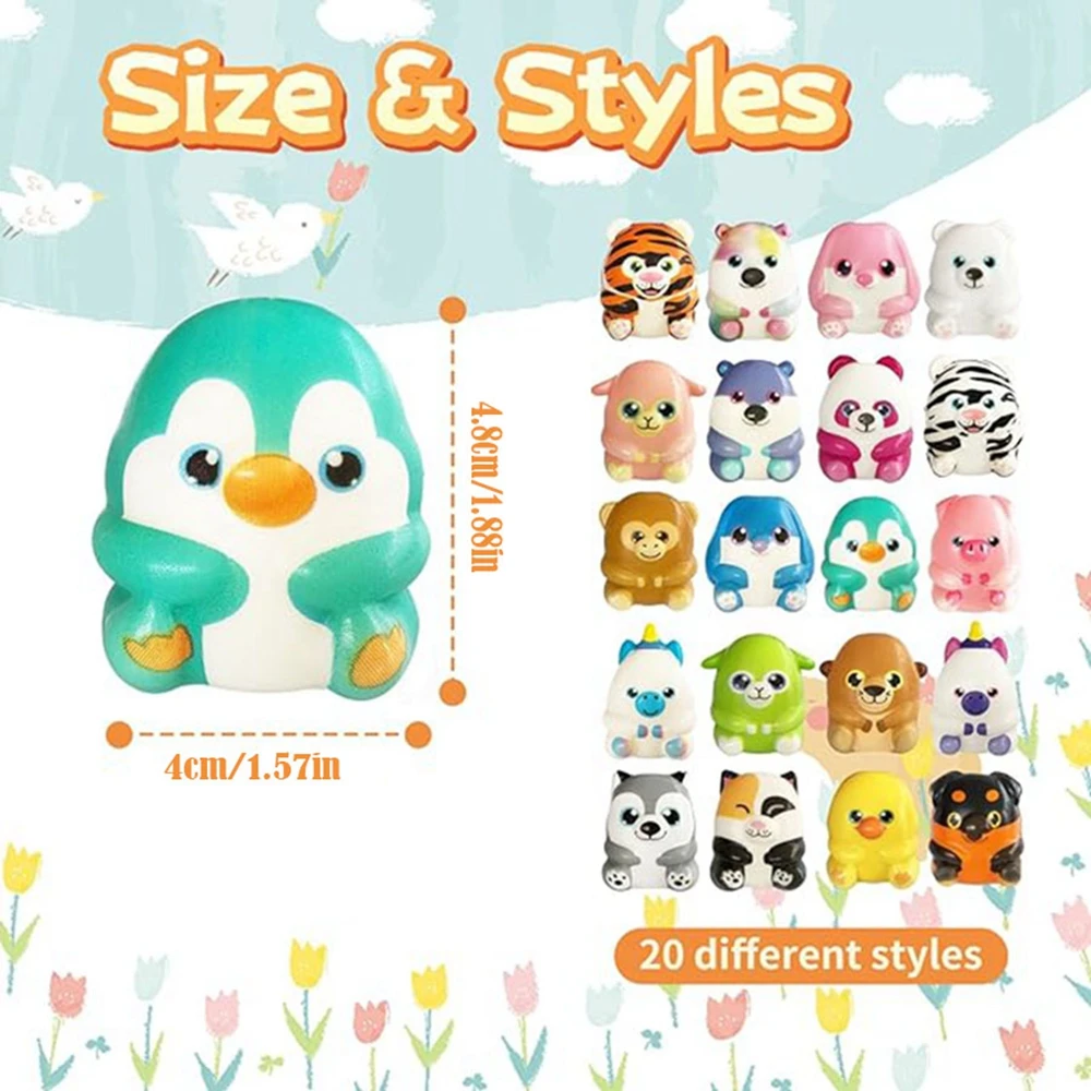 6/12PCS สําหรับเด็กผู้ใหญ่ Mini Kawaii น่ารักความเครียดบีบของเล่นช้า Rising Squishies ของเล่น Carnival Goodie กระเป๋า Stuffers