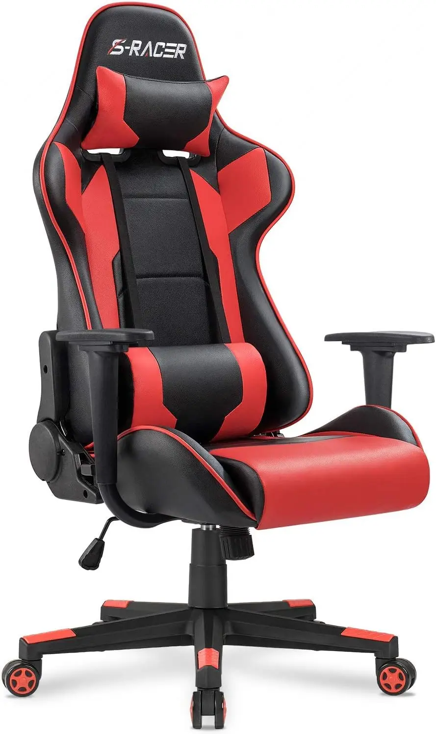 

Office Chair High Back Computer Chair Leather Desk Chair Racing Executive Ergonomic Adjustable Swivel Task with Headrest