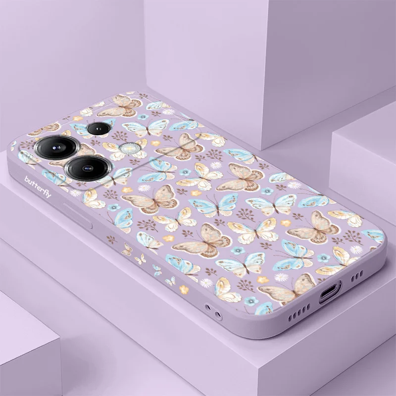 

Flying Butterfly Phone Case For Xiaomi Poco F7 X7 X6 F6 M6 M5 M5S F5 X5 F4 X4 M4 F3 M3 X3 Pro 4G 5G GT Silicone Cover