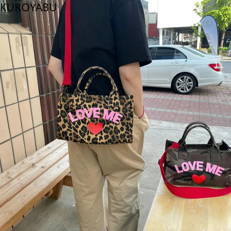 Crossbody Bags for Women Fashion Korean Top-Handle Letter Print Casual Large Capacity Versatile Vintage Purses and Handbags